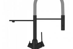 Grifo de Cocina 3 Vías, BOD Negro Mate y Gris