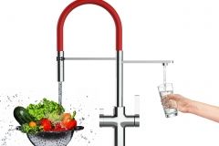 5931-3-Wege-Kuchenmischer-fur-alle-gangigen-Filtersysteme-geeignet-mit-abnehmbarer-2-strahliger-Handbrause-Chrom-Rot-scaled