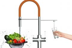 5955-3-Wege-Kuchenmischer-fur-alle-gangigen-Filtersysteme-geeignet-mit-abnehmbarer-2-strahliger-Handbrause-Chrom-Orange-scaled