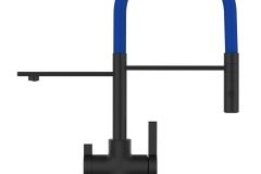 6008-3-Wege-Kuchenmischer-fur-alle-gangigen-Filtersysteme-geeignet-mit-abnehmbarer-2-strahliger-Handbrause-Matt-Schwarz-Blau-scaled