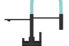 6040-3-Wege-Kuchenmischer-fur-alle-gangigen-Filtersysteme-geeignet-mit-abnehmbarer-2-strahliger-Handbrause-Matt-Schwarz-Turkis-scaled