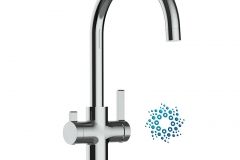 Grifo de Cocina 4 Vías, FC, con caño giratorio 360° en U, Cromado