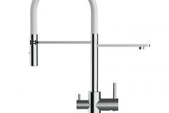 Grifo de Cocina 3 Vías, FL, Cromado y Blanco