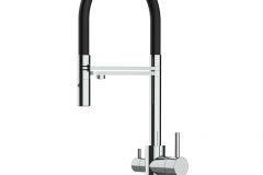 Grifo de Cocina 3 Vías, FL, Cromado y Negro
