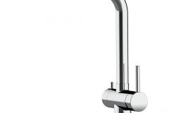 Grifo de Cocina 3 Vías in Acero Inoxidable Macizo, Pulido