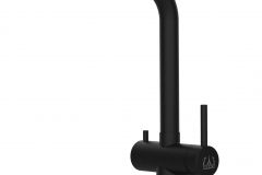 Grifo de Cocina 3 Vías, Acero Inoxidable Macizo, Negro Mate