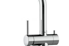 5036-Kurze-Variante-3-Wege-Wasserhahn-Edelstahl-Massiv-Kuchenarmatur-mit-360°-schwenkbarer-Auslauf-Hochglanz-poliert