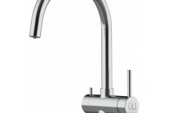 Grifo de Cocina 3 Vías, Acero Inoxidable Macizo, Pulido