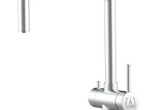 Grifo de Cocina 3 Vías, Acero Inoxidable Macizo, Cepillado
