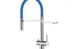 4277-3-Wege-Wasserhahn-Edelstahl-Massiv-Kuchenarmatur-schwenkbarer-Auslauf-und-abnehmbarer-2-strahl-Handbrause-Hochglanz-Blau-scaled