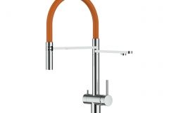 4281-3-Wege-Wasserhahn-Edelstahl-Massiv-Kuchenarmatur-schwenkbarer-Auslauf-und-abnehmbarer-2-strahl-Handbrause-Hochglanz-Orange-scaled