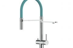 4286-3-Wege-Wasserhahn-Edelstahl-Massiv-Kuchenarmatur-schwenkbarer-Auslauf-und-abnehmbarer-2-strahl-Handbrause-Hochglanz-Turkis-scaled