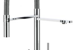 Grifo de Cocina 3 Vías, Acero Inox, Pulido – Versión corta 45CM