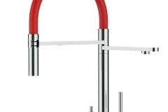 5301-KURZERE-VARIANTE-45CM-3-Wege-Wasserhahn-Edelstahl-Massiv-Kuchenarmatur-schwenkbarer-Auslauf-2-strahl-Handbrause-Hochglanz-scaled