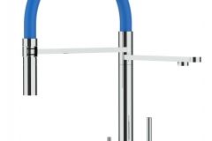 5318-KURZERE-VARIANTE-45CM-3-Wege-Wasserhahn-Edelstahl-Massiv-Kuchenarmatur-schwenkbarer-Auslauf-2-strahl-Handbrause-Hochglanz-scaled