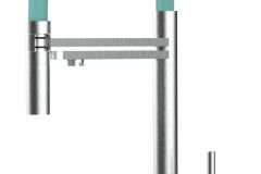 5455-KURZERE-VARIANTE-45CM-3-Wege-Wasserhahn-Edelstahl-Massiv-Kuchenarmatur-schwenkbarer-Auslauf-2-strahl-Handbrause-Geburstet-scaled