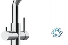 Grifo de Cocina 4 Vías, Acero Inoxidable Macizo, Pulido