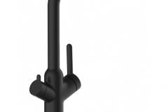 Grifo de Cocina 4 Vías, BOD, con caño giratorio 360° en L, Negro Mate