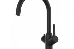Grifo de Cocina 4 Vías, BOD, con caño giratorio 360° en U, Negro Mate