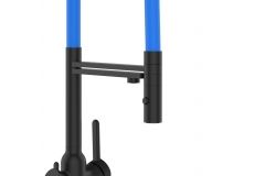 4845-4-Wege-Wasserhahn-Matt-Schwarz-Kuchenarmatur-fur-Trinkwasseranlagenhellblau-schwenkbarer-Auslauf-abnehmbarer-2Strahl-Handbrause-scaled