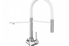 grifo cocina 3 vias BOD, cromado y blanco