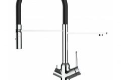 grifo 3 vias cromado negro