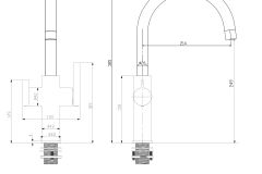 grifo 3 vias cocina negro mate 2