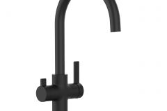grifo 3 vias cocina negro mate