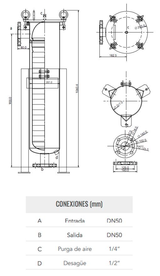 filtros de bolsa medidas