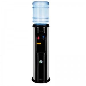 fuente con botella slim negro gris