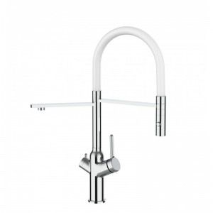 grifo cocina 3 vias BOD, cromado y blanco
