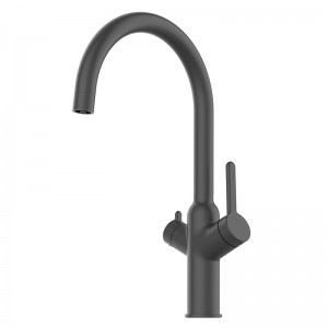 grifo cocina 3 vias negro