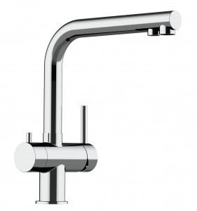 Grifo de Cocina 3 Vías,Acero Inoxidable Macizo, Pulido – Versión corta