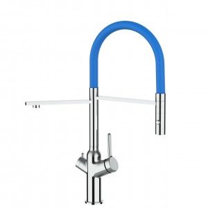 4419-4-Wege-Wasserhahn-Chrom-Kuchenarmatur-fur-Trinkwasseranlagen-blau-schwenkbarer-Auslauf-und-abnehmbarer-2-strahl-Handbrause-scaled