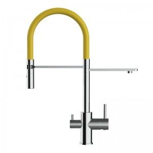 Grifo de Cocina 3 Vías, FL, Cromado y Amarillo
