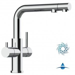 Grifo de Cocina 4 Vías, Acero Inoxidable Macizo, Pulido