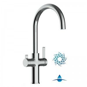 Grifo de Cocina 4 Vías, FC, con caño giratorio 360° en U, Cromado
